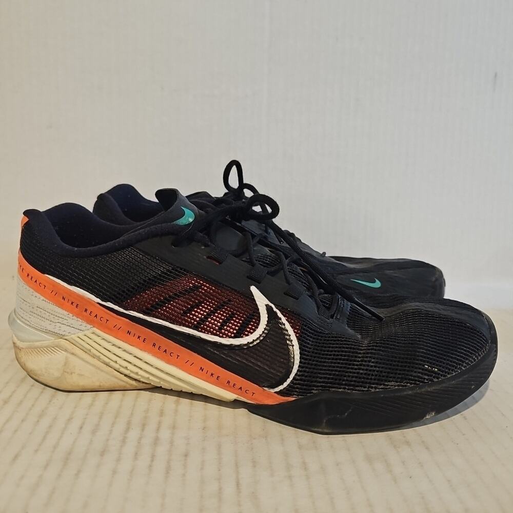 Nike React Metcon Turbo Men's Size 12 Shoes Black White Orange (CT1243-083)